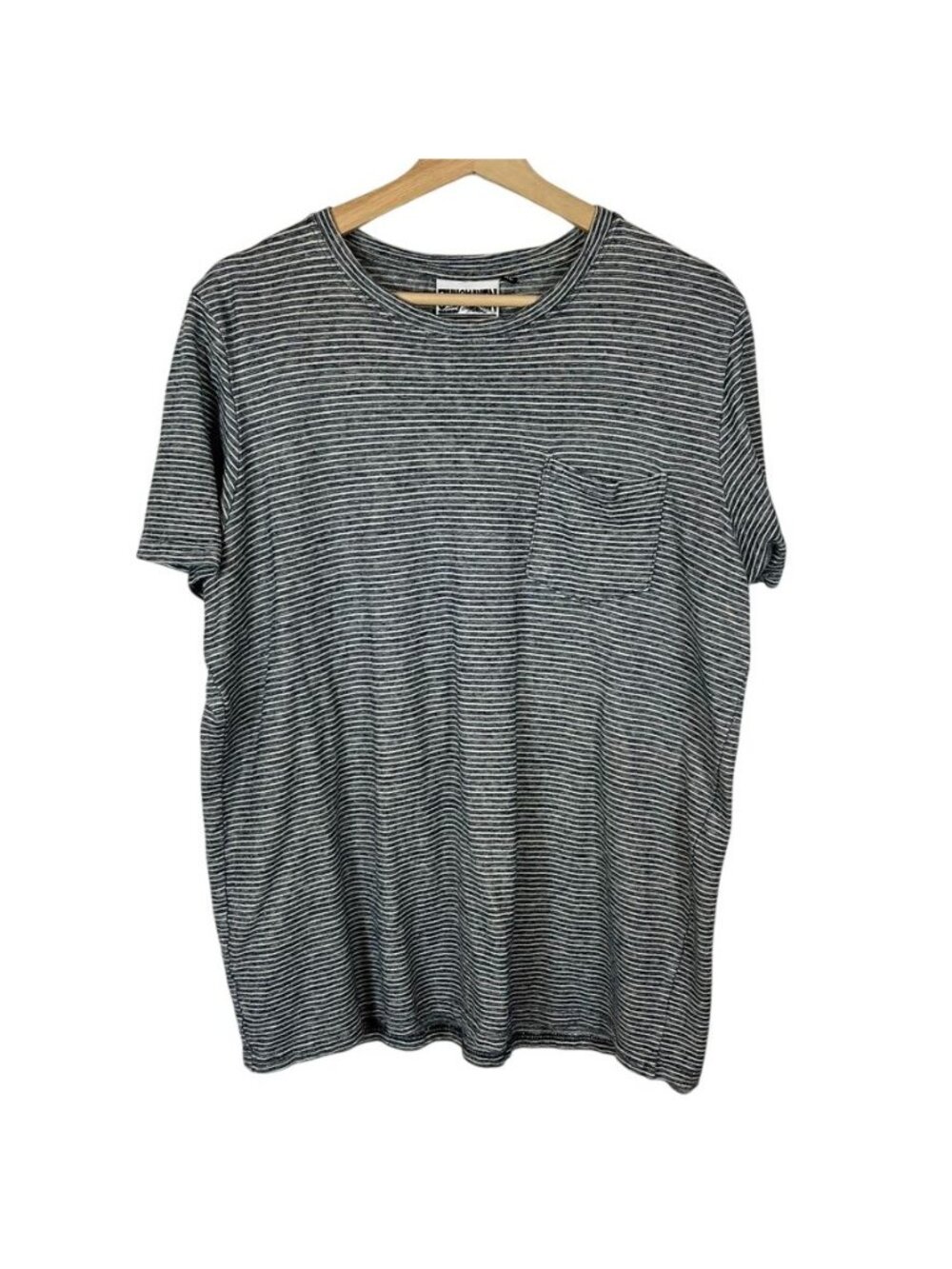Jungmaven Hemp Organic Cotton Striped Pocket T-Shirt Made in USA Size XL